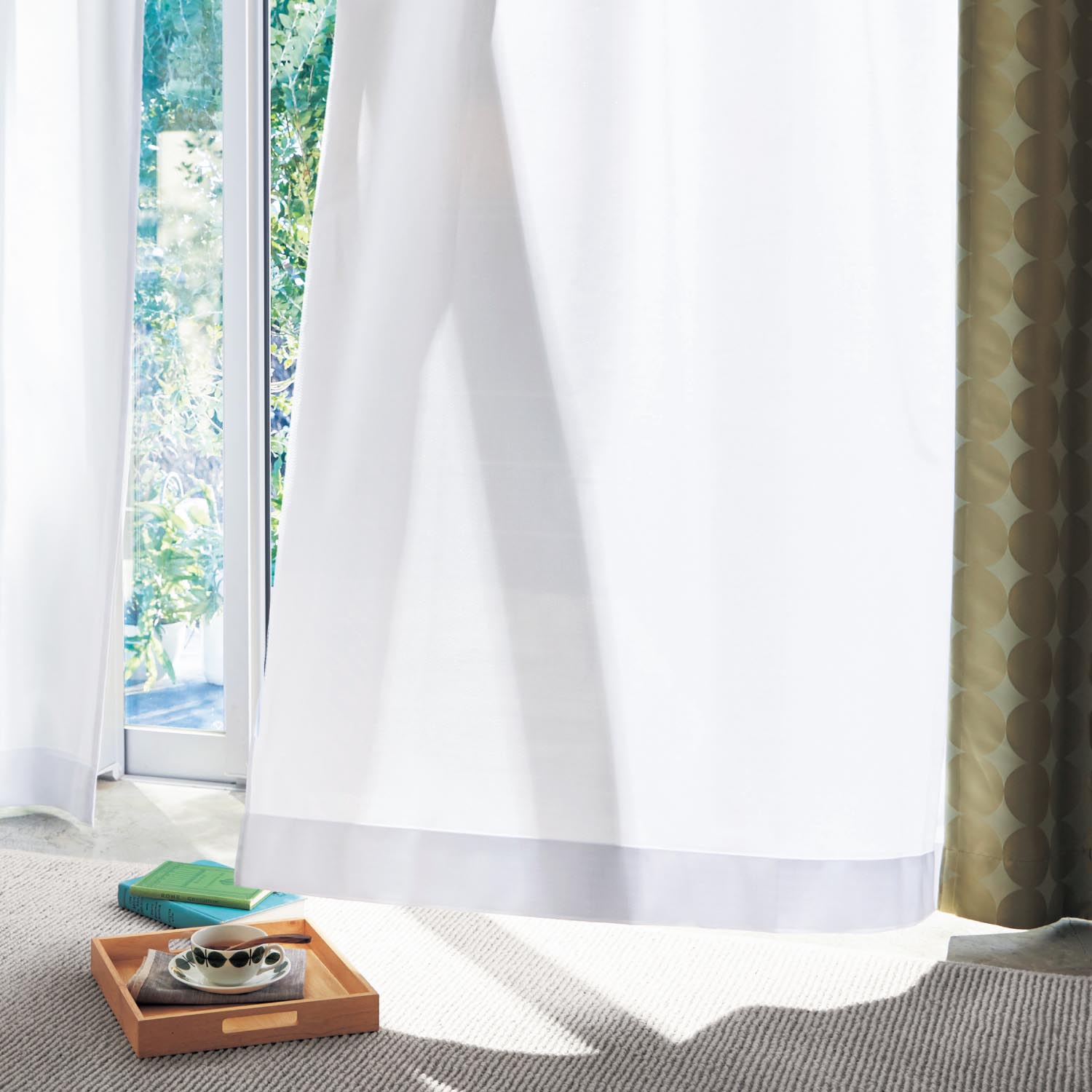 【ベルメゾン】【99サイズ】 高UVカット・遮熱・遮像レースカーテン