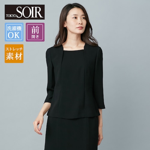 前開きファスナーブラウス 【喪服・礼服】