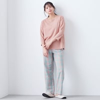 ライトブルーチェック（ピンク）