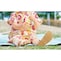 オフホワイト朝顔／モデル身長81cm・80サイズ着用・体重9.8kkg