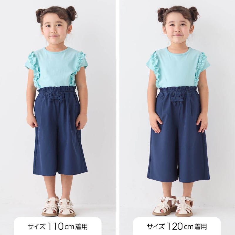 サイズ別着用比較／モデル身長107cm