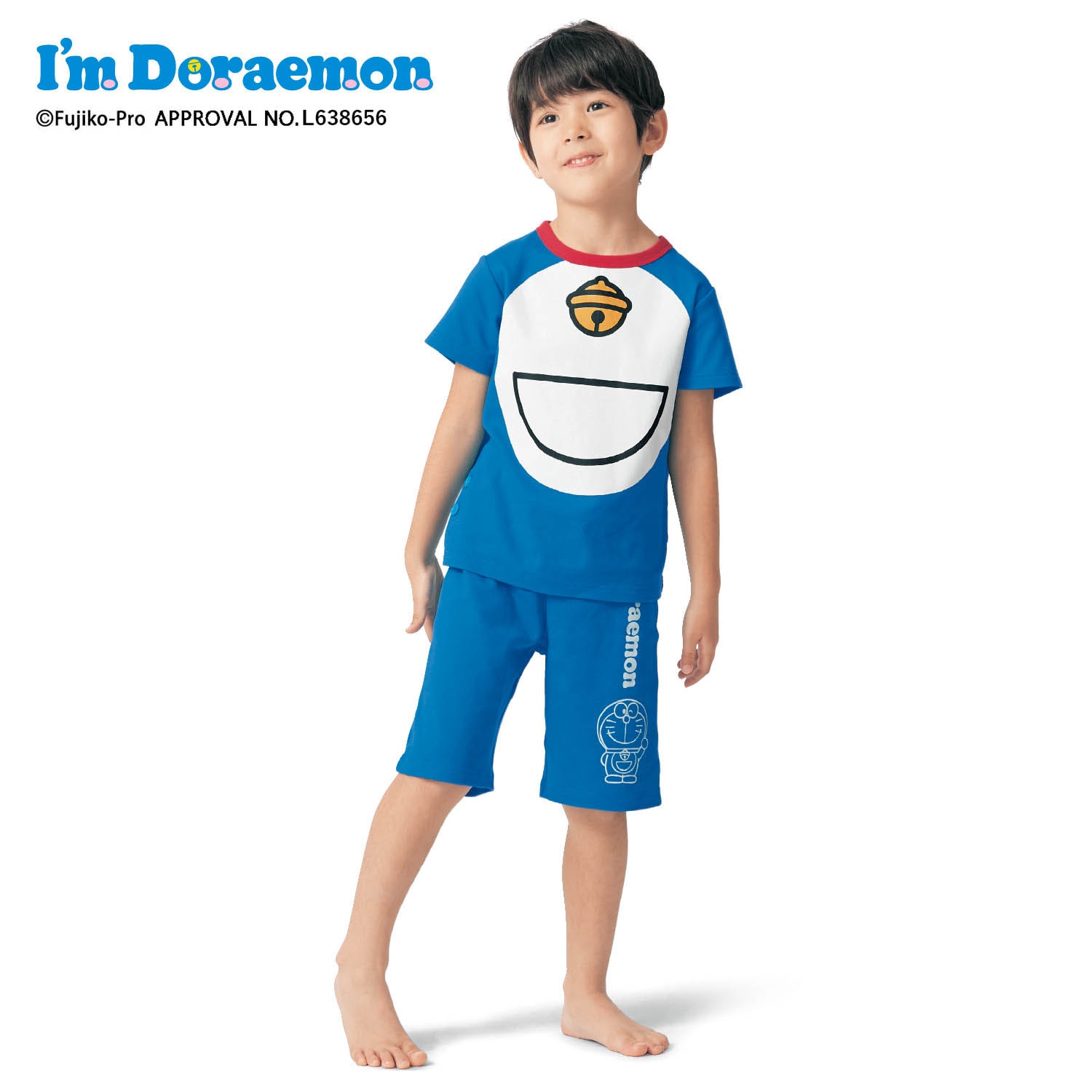 おなかが出にくい半袖パジャマ「Ｉ'ｍ Ｄｏｒａｅｍｏｎ」 【子供