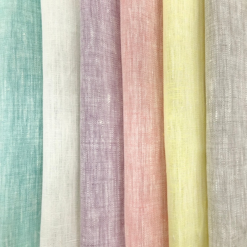 鮮やかな色彩のリネン１００％のカーテン 【2枚組】【1枚】｜通販のベルメゾンネット