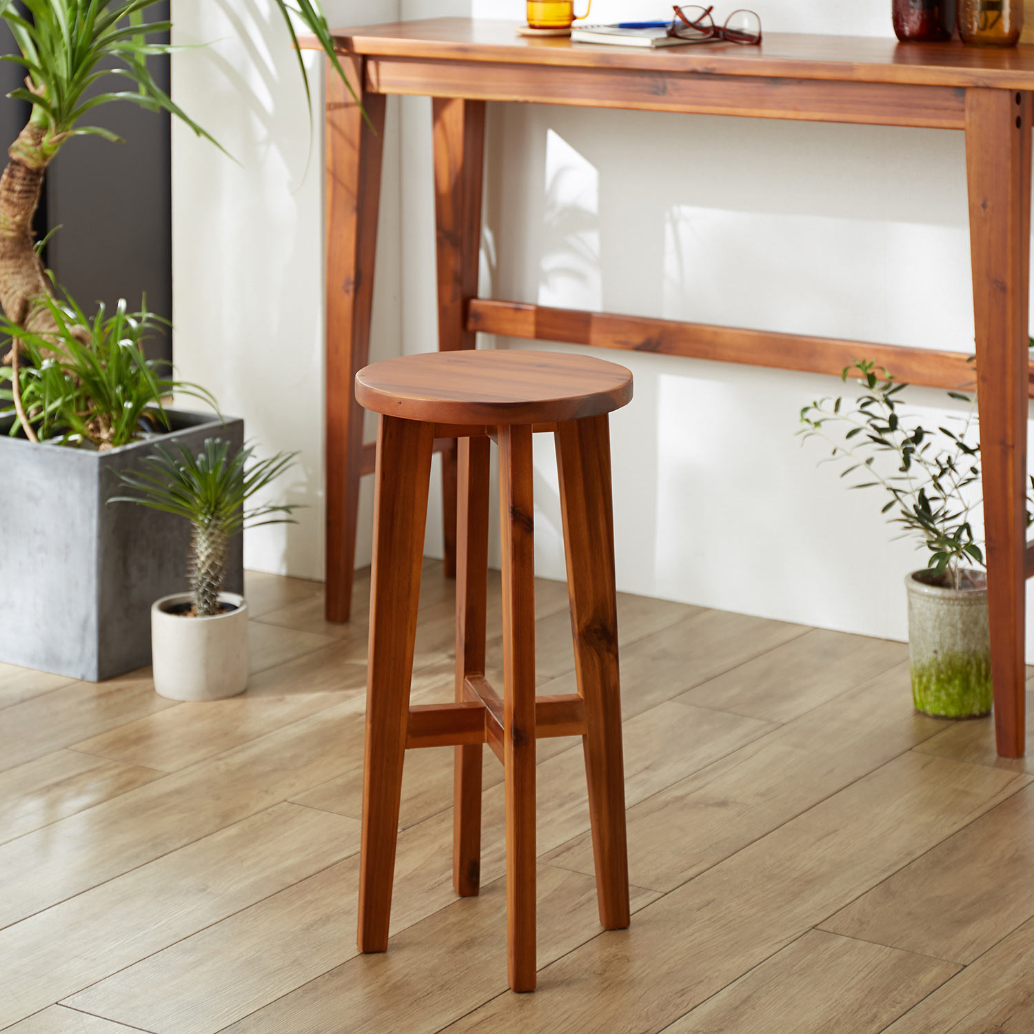 アカシア材のハイスツール 通販のベルメゾンネット アカシア材のハイスツール 通販のベルメゾンネット