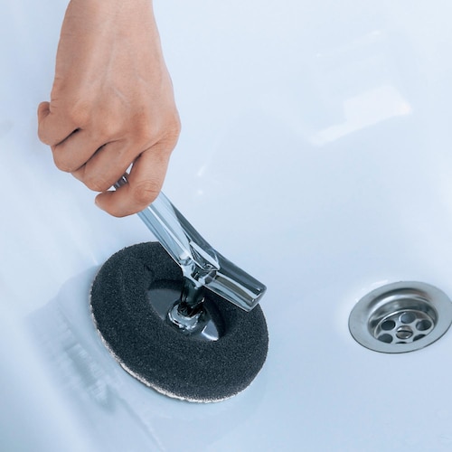 ミクロブラシで汚れを落とすハンディ「BathSponge」（スペア付）