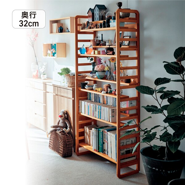 【BELLE MAISON DAYS】ビーチ材のディスプレイしやすいダブル棚板ラック