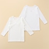 【SOKY】【2枚組】綿素材スムース8分袖Tシャツインナー【子供・ジュニア肌着】