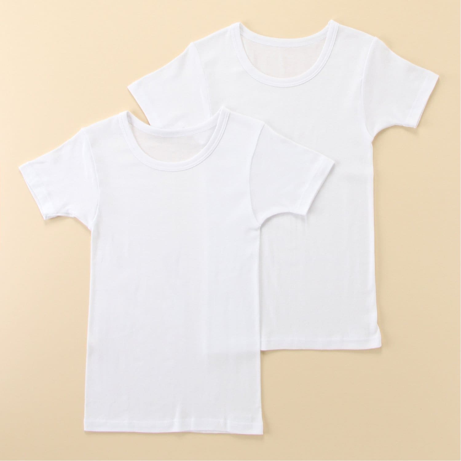 【SOKY】抗菌防臭脇すっきり無縫製 綿素材半袖Tシャツ2枚組【ジュニア肌着】