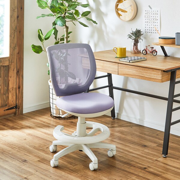 【ベルメゾン】長時間座りやすい昇降式回転チェア