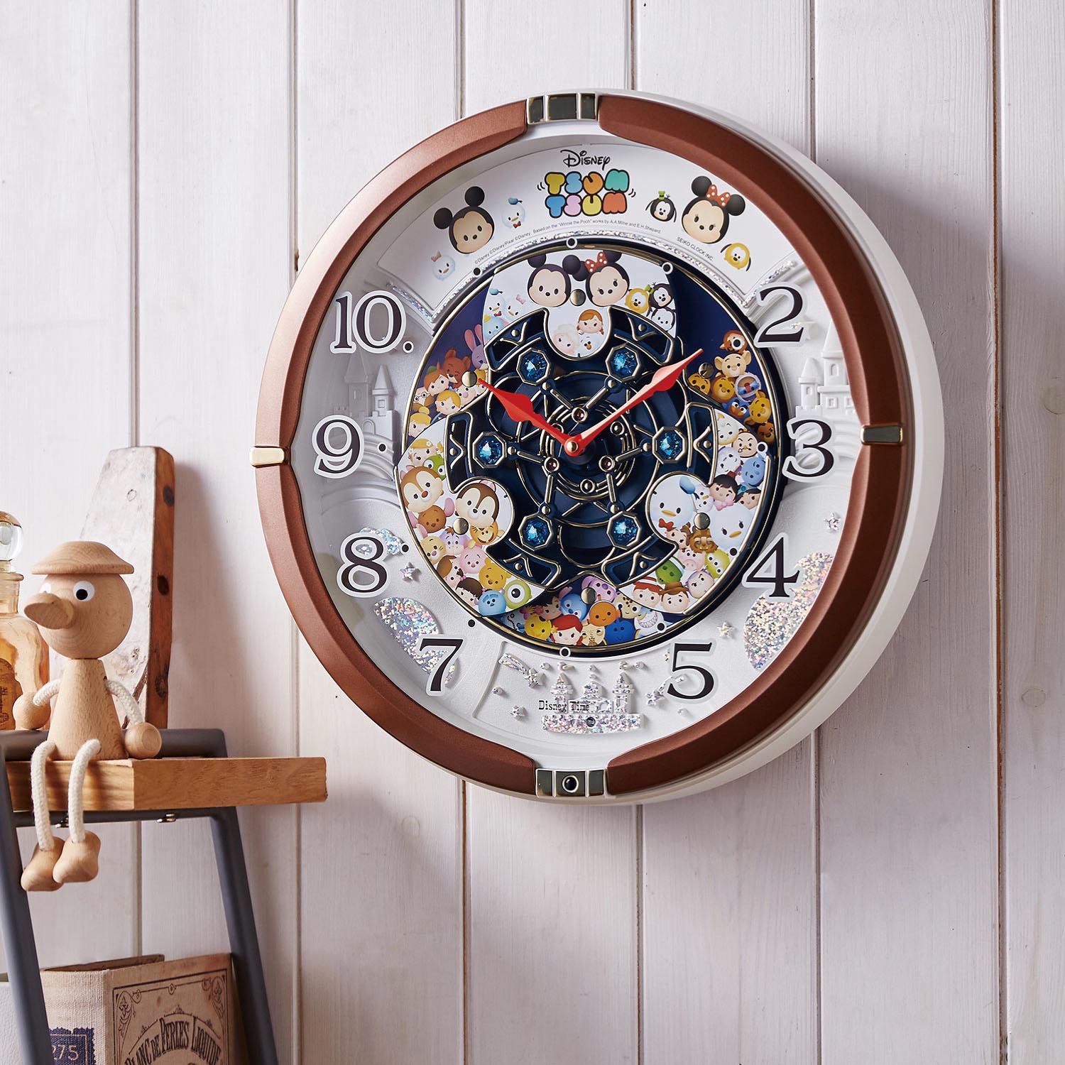 【ディズニー/Disney】時計を見る度に楽しい!壁掛けからくり時計「ディズニー ツムツム」