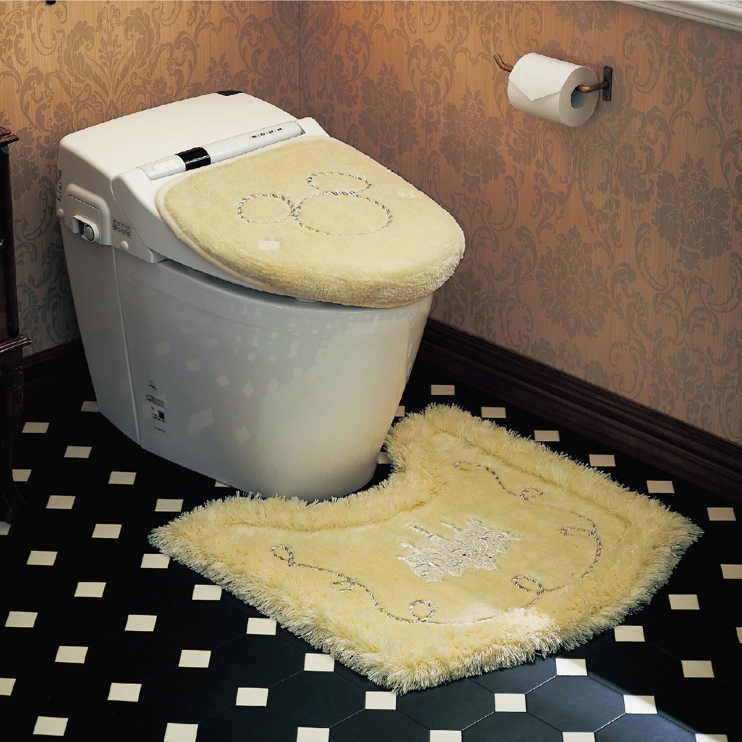 贅沢トイレマット フタカバー 単品 セット 日本製 ミッキーモチーフ ディズニー Disney 通販のベルメゾンネット