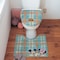 チェック柄のトイレマット・フタカバー(単品・セット)(選べるキャラクター)