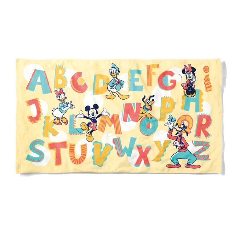 ミッキー＆フレンズ／楽しいアルファベット（大判バスタオル）