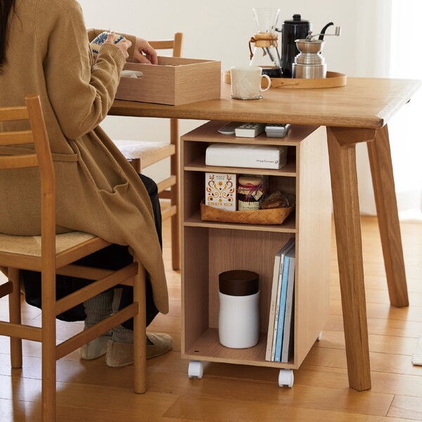 【ベルメゾン】持ち運べるトレイ付きマルチワゴン