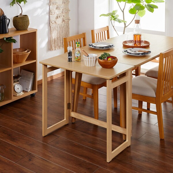 【ベルメゾン】ダイニングテーブル横に!キャスター付き折りたたみテーブル