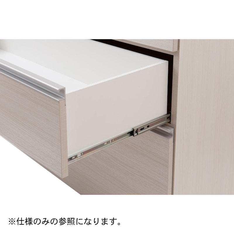 引出しはフルスライドレール付き。