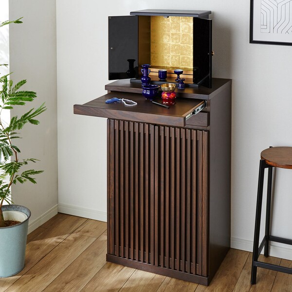 【ベルメゾン】[日本製]スライド棚付き仏壇台