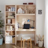 ライトナチュラル　※こちらの商品はデスクのみの販売になります。左の本棚は付属しません。