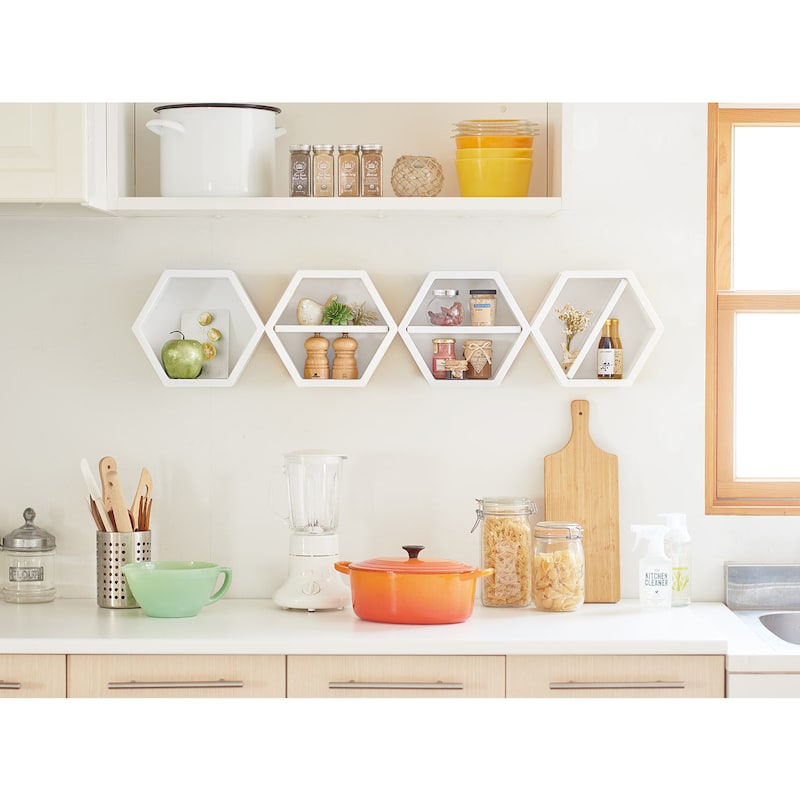 使用イメージ/ホワイト・大　4個使用時（調味料などの収納に）※販売終了カラーです