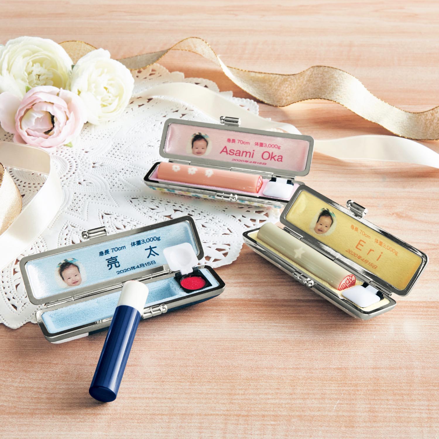 【ベルメゾン】顔写真を入れられるメモリアル登録印 お仕立て券 【ベルメゾン】顔写真を入れられるメモリアル登録印 お仕立て券