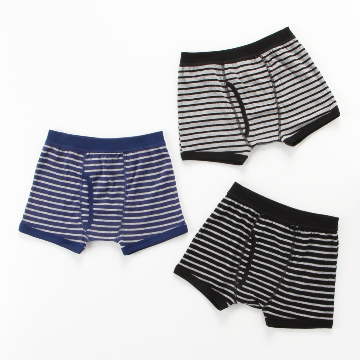 【ガロー/GARAU】【3枚組】先染めボーダーボクサーブリーフ【子供 ジュニア】 【ガロー/GARAU】【3枚組】先染めボーダーボクサーブリーフ【子供 ジュニア】