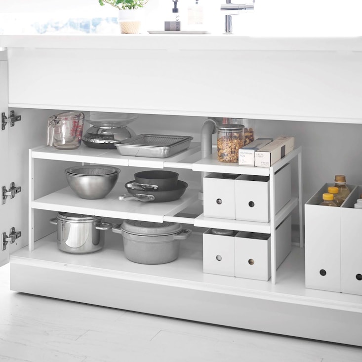 伸縮キッチン下ラック