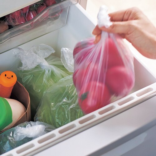 取り出しやすい野菜保存袋 ＜Ｍ１２０枚Ｌ８０枚セット＞【青果物の運搬にも使われる抗菌剤配合】