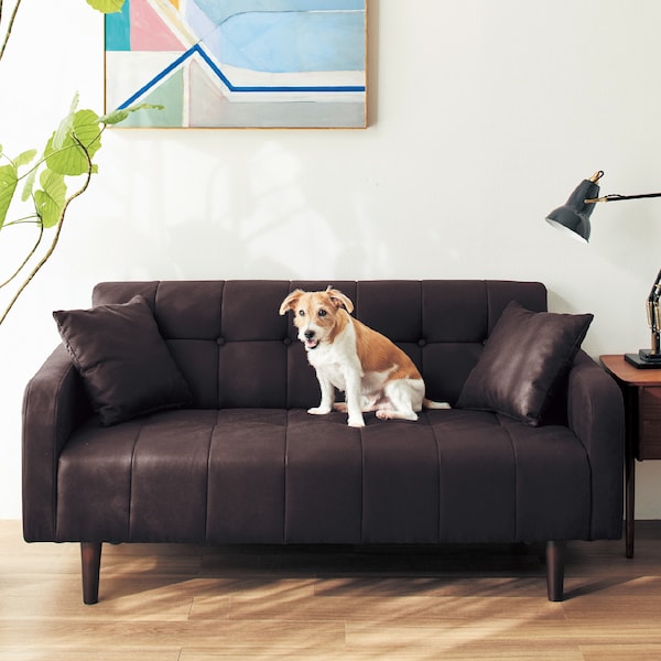 【ベルメゾン】引っ掻き傷に強い合皮風ソファー