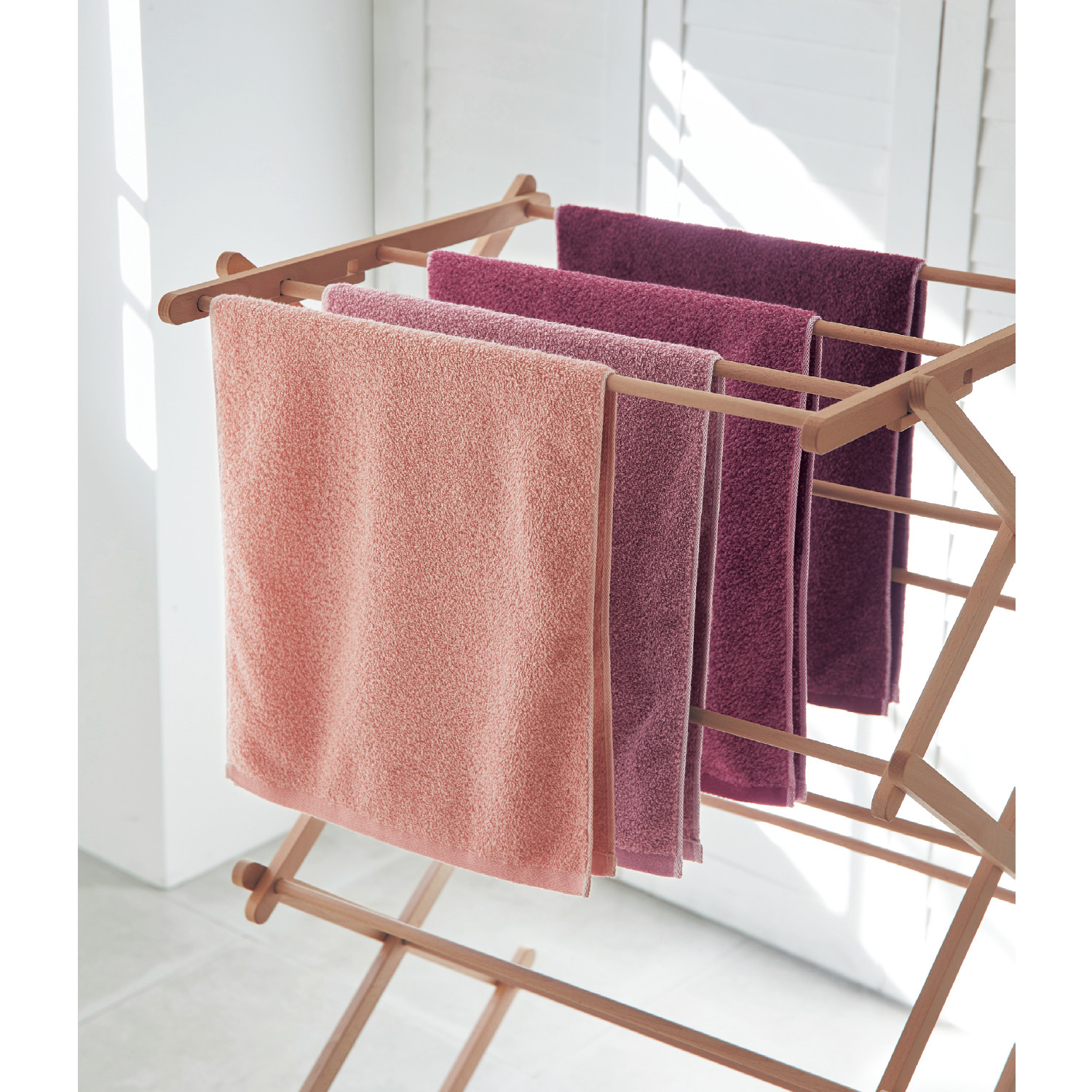 【ベルメゾン】シックなグラデーションカラーのフェイスタオル4枚セット