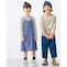 左）オフホワイトボーダー×グレイッシュブルー／114.5cm・110、右）116cm・110