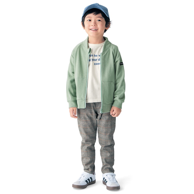 ブラウン系チェック／モデル身長111cm・サイズ110