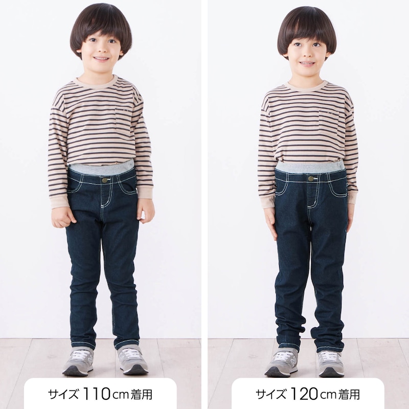 サイズ別着用比較／モデル身長112cm