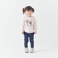 ライトピンク系（アニマル）／モデル身長87cm・90サイズ着用