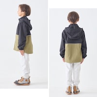ブラック×カーキ／モデル身長122cm・130サイズ
