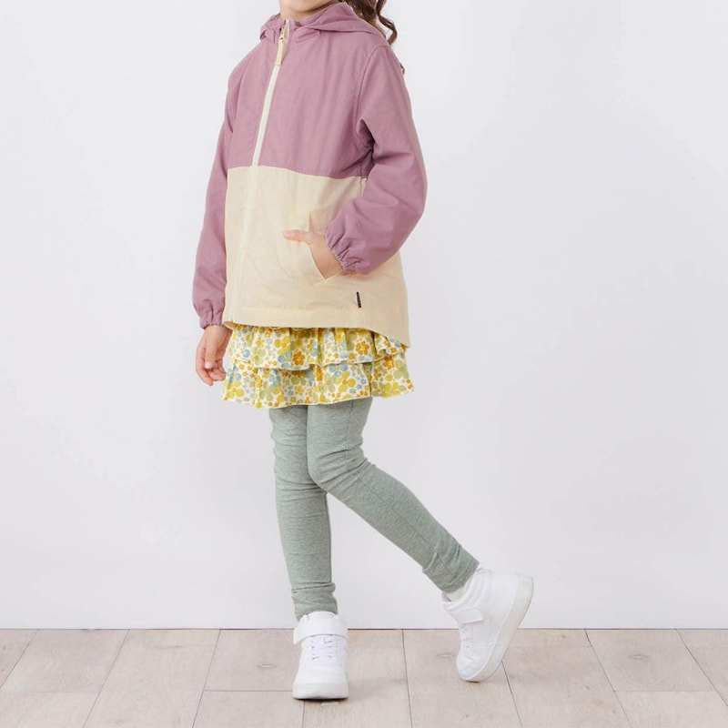 ラベンダー×アイボリー／モデル身長120cm・120サイズ着用