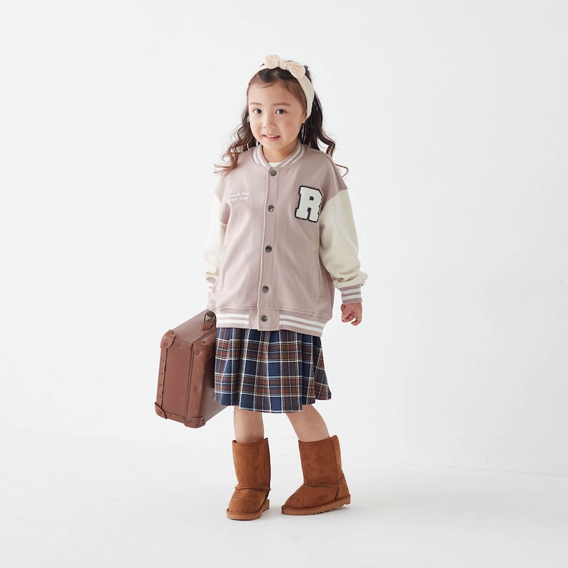 ブラウンチェック／モデル身長109cm・110サイズ着用