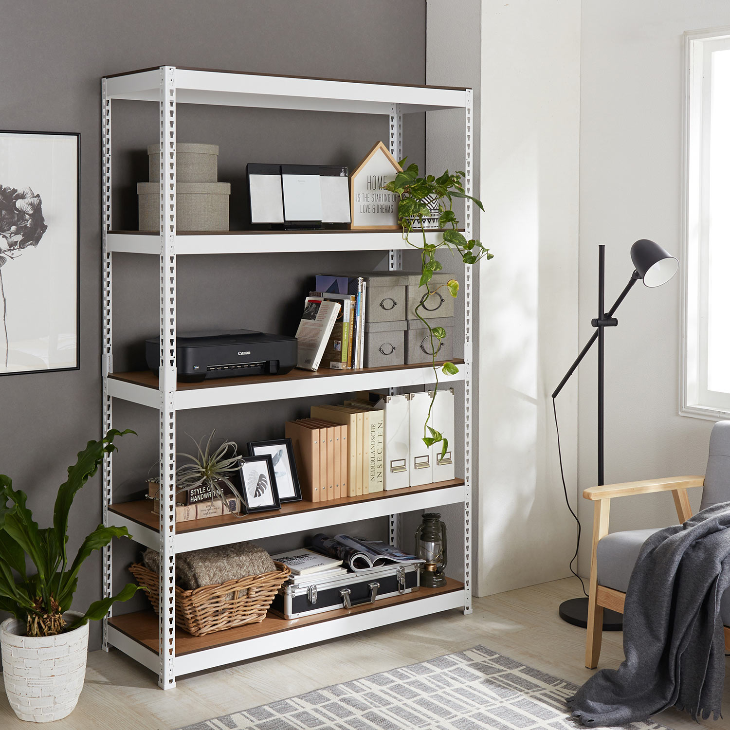 【ベルメゾン】頑丈棚板のスチールラック(ワイド)