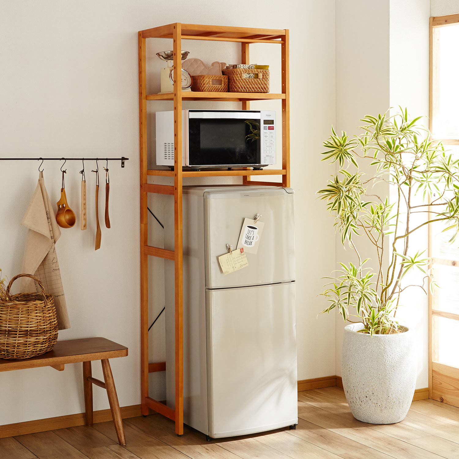 パイン材の冷蔵庫上ラック 通販のベルメゾンネット パイン材の冷蔵庫上ラック 通販のベルメゾンネット