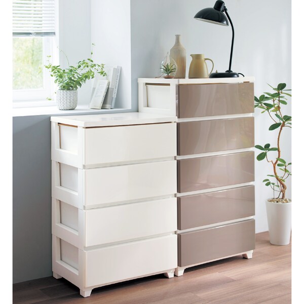 【ベルメゾン】スライドレールで開閉スムーズ!北欧調カラーの衣類収納チェスト