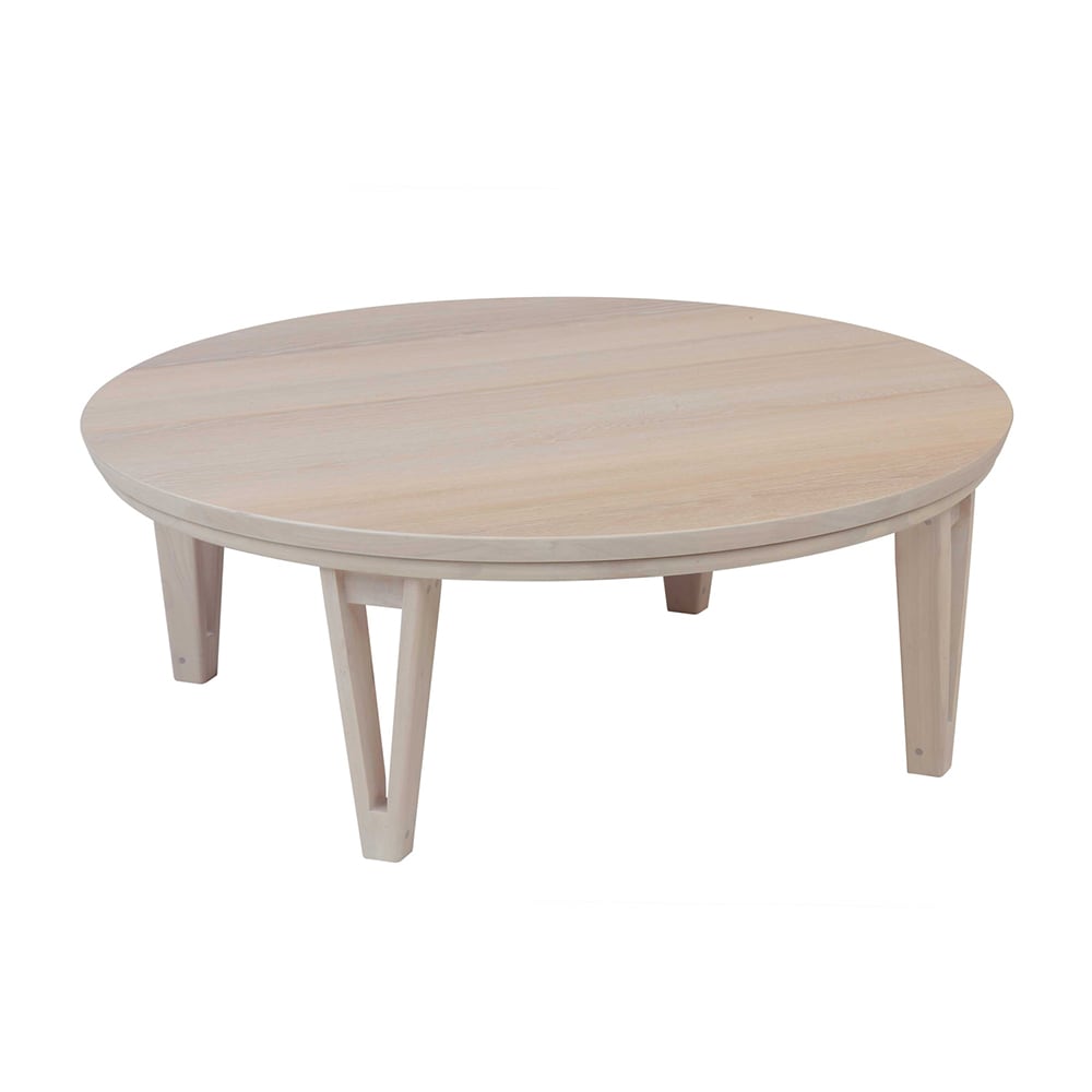 ベルメゾン 節ありオーク材の円形こたつテーブル 10月30日まで大型送料無料】 節ありオーク材の円形こたつ