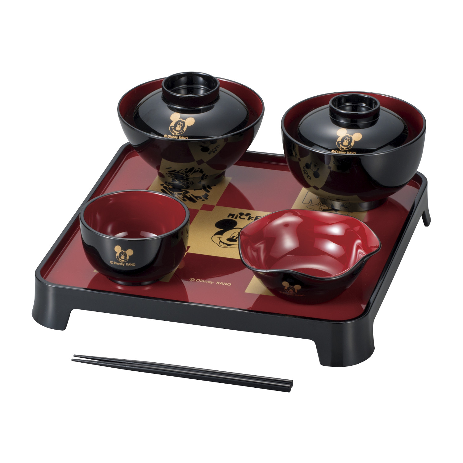 【ディズニー/Disney】普段使いしやすいお食い初め用食器 しっかり5点セット「ミッキーマウス」