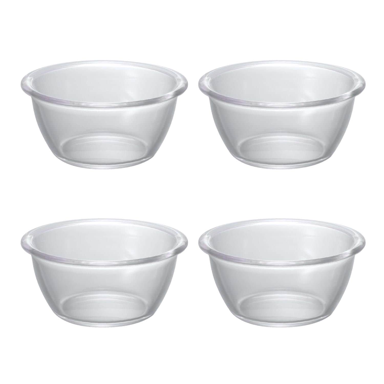 耐熱ガラス製サラダボウル ４個セット（どんぶり/小鉢/茶碗/カップ