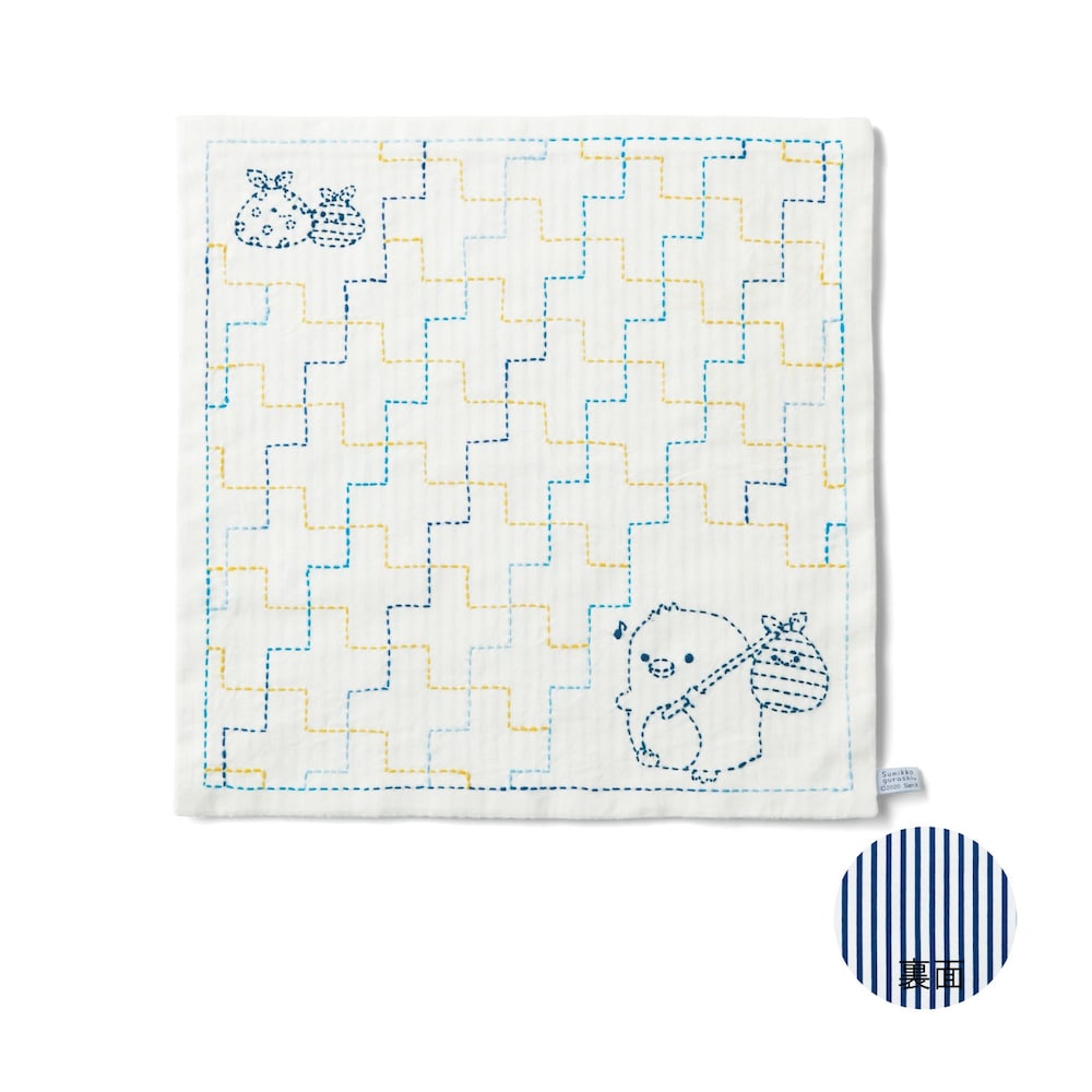 ぺんぎん（本物）＆ふろしき／約30×30cm