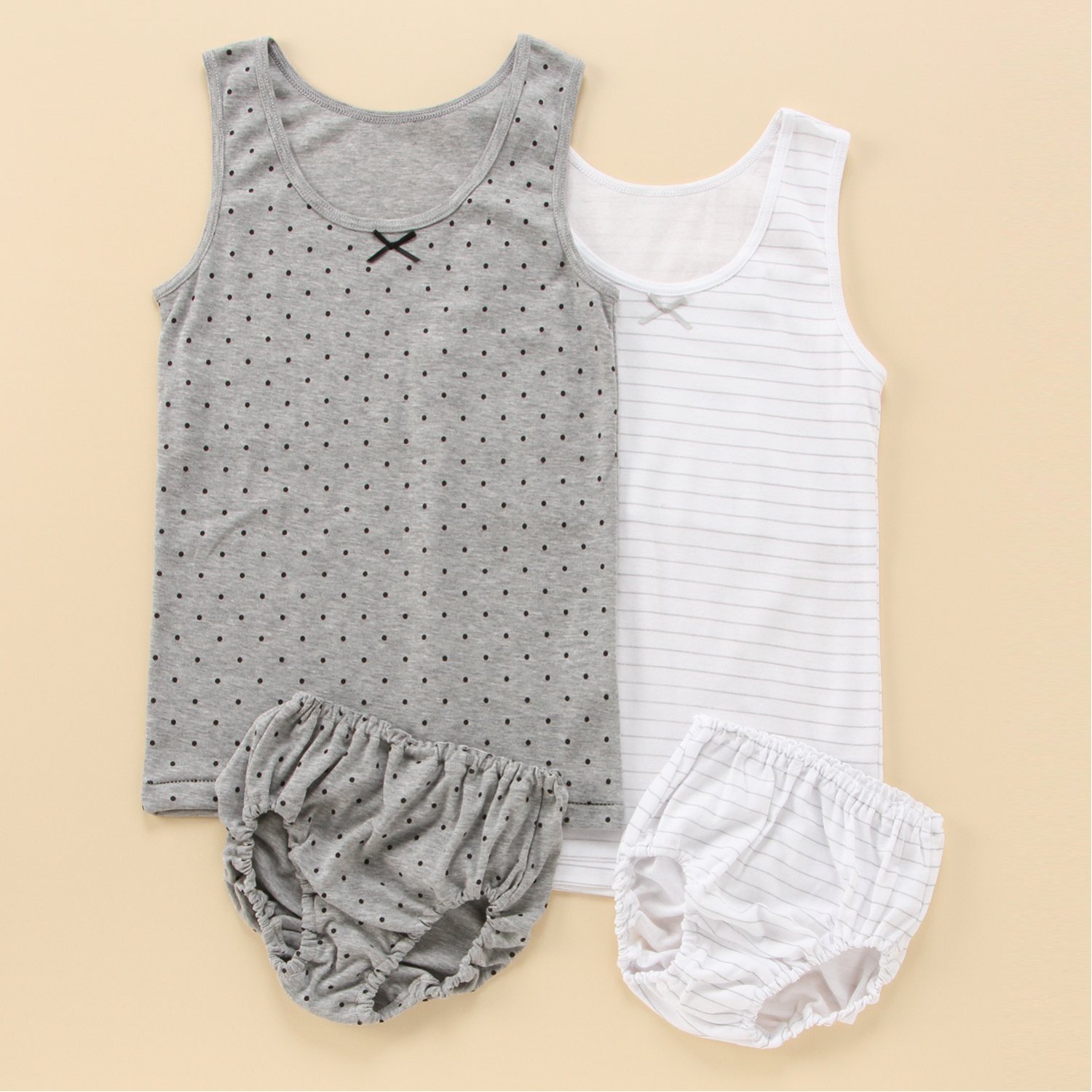 【ガロー/GARAU】【上下2ペアセット】胸二重タンクトップ & ショーツ【ジュニア】