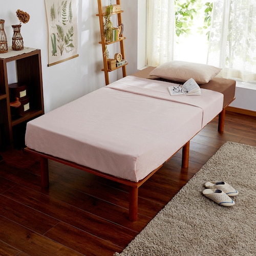 【超特価商品】組み立てやすい天然木のヘッドレスシングルすのこベッド