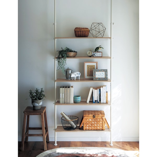 【ベルメゾン】木調天板の突っ張り式ラック