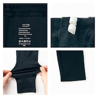 品質表示は肌当たりが優しいプリント仕様／ウエストゴムは取替え口付き／肌触りがよくほど良く伸びる素材