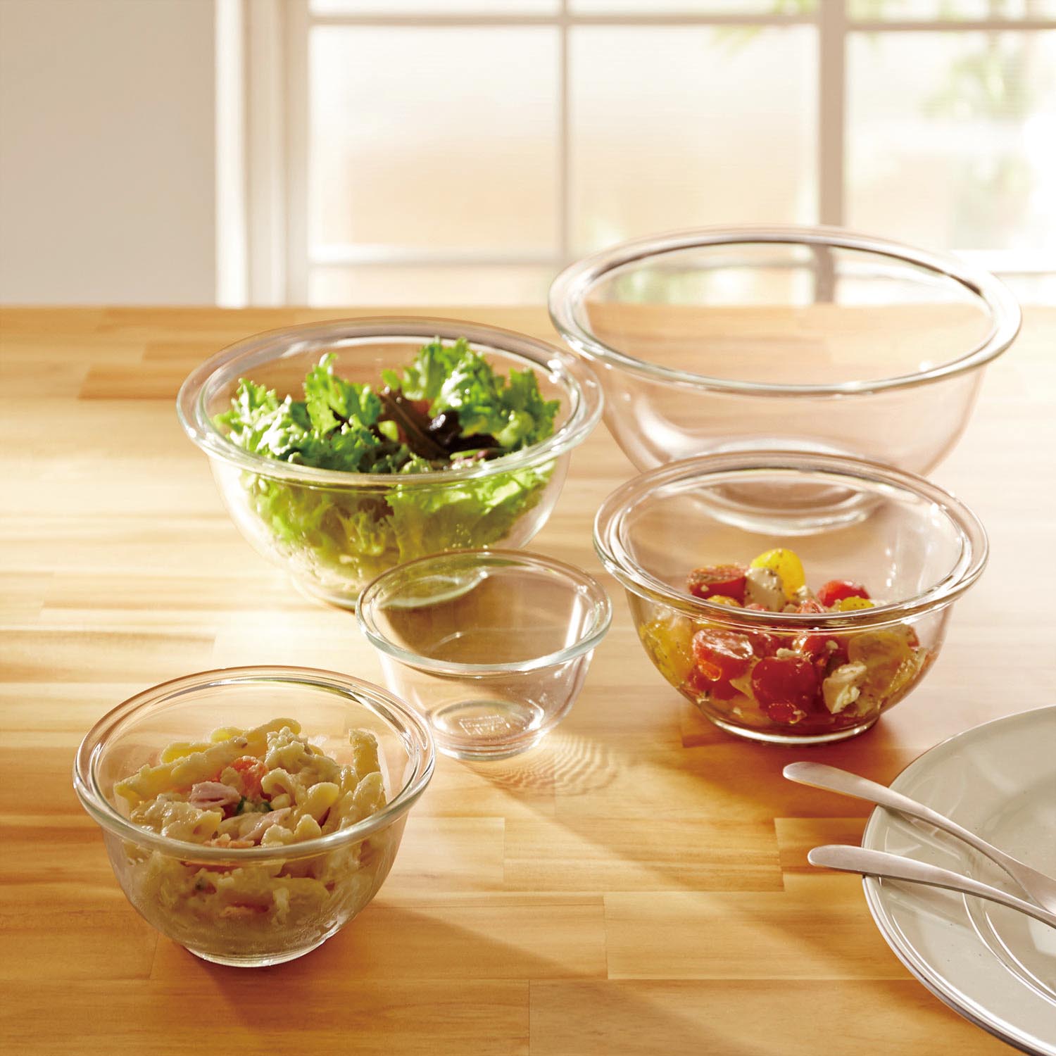 【イワキ/iwaki】耐熱ガラスボウルセット 【イワキ/iwaki】耐熱ガラスボウルセット