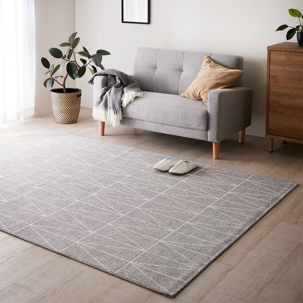 【ベルメゾン】ベルギー製フラットウィルトン織りラグ