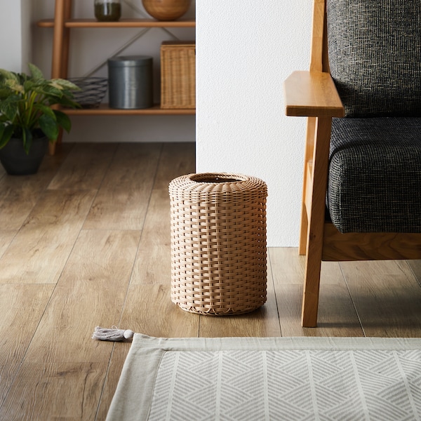 【BELLE MAISON DAYS】洗えるラタン調ゴミ箱 「wash rattan」